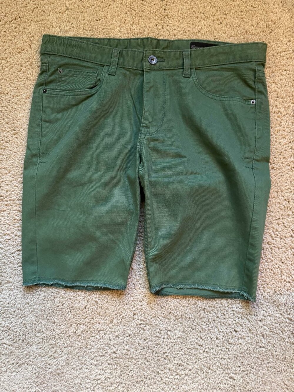 Matix Gripper Twill Bedford Shorts Mens 32 Green Slim Straight